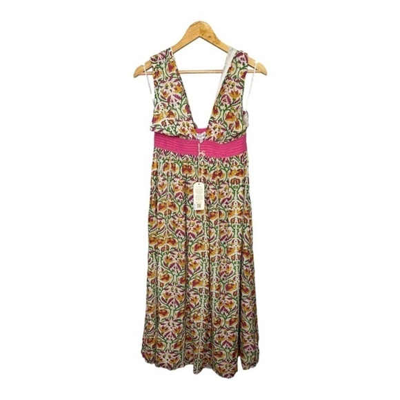 NWT ASH & EDEN MIRA HALTER MAXI DRESS Printed Magenta L - Picture 2 of 8